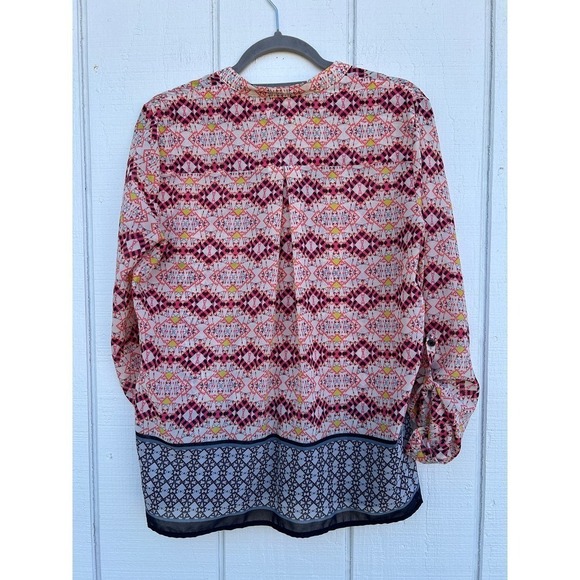 HD in Paris‎ Multi Pattern Tunic Top, Boho Print, Size 6 - Picture 5 of 5